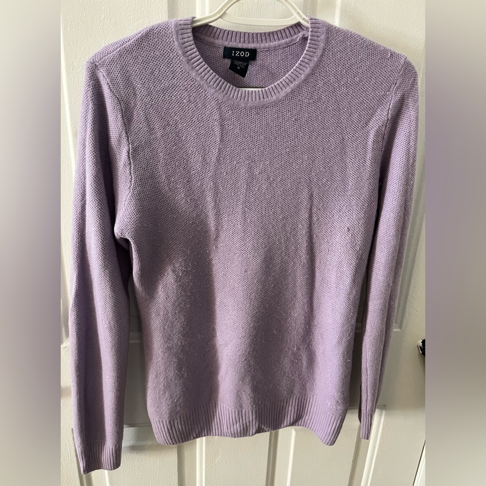 Izod Women's Lavender Crew Neck Sweater